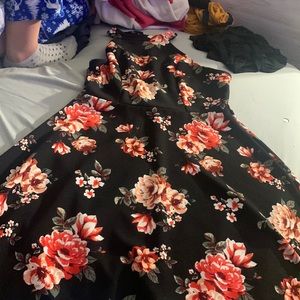 black floral dress